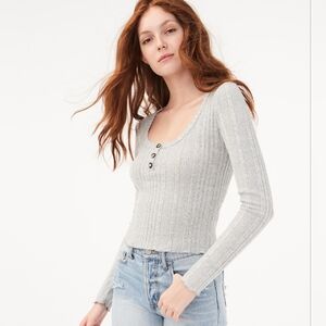 Aero Long Sleeve Ribbed Henley